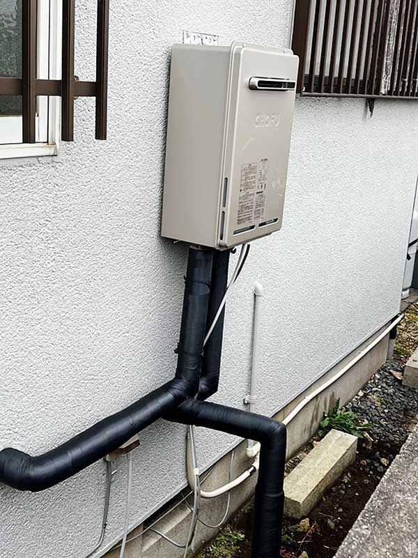 交換後のガス給湯器