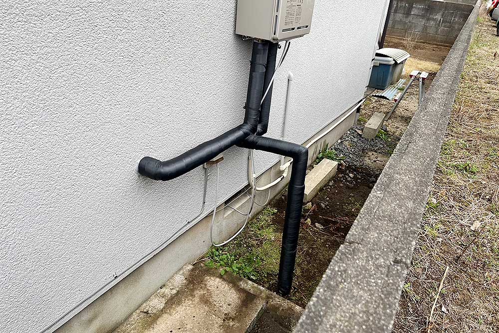 交換後のガス給湯器