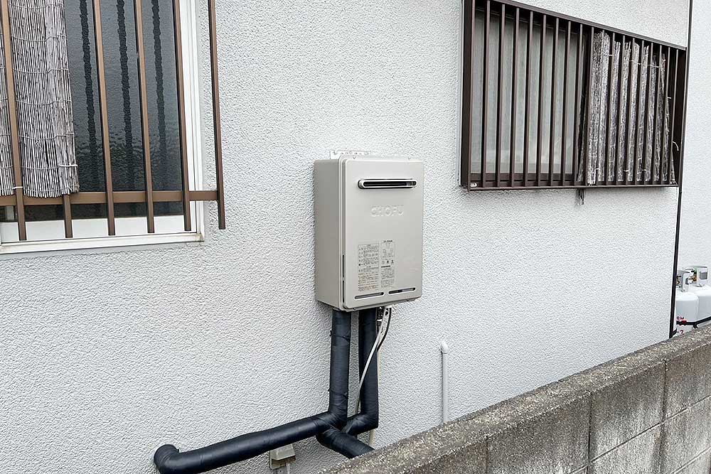 交換後のガス給湯器
