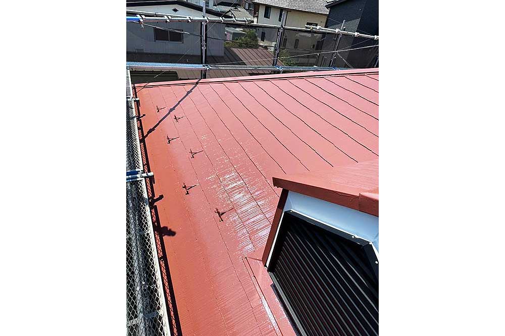 塗装後の屋根
