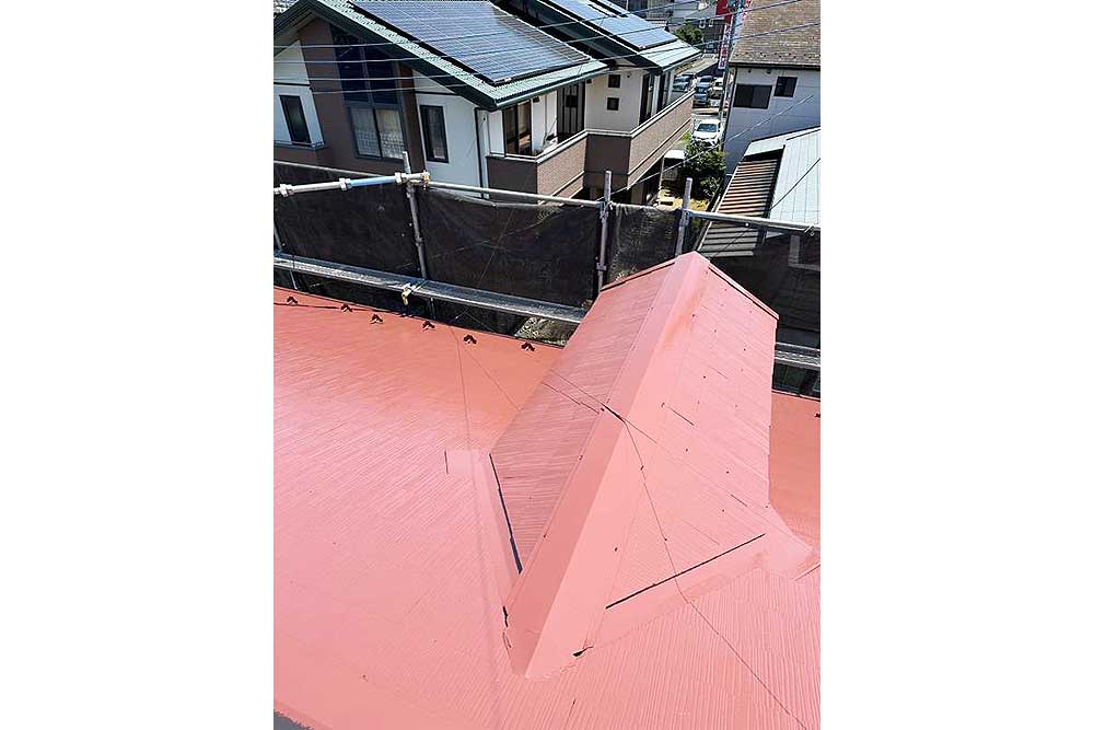 塗装後の屋根
