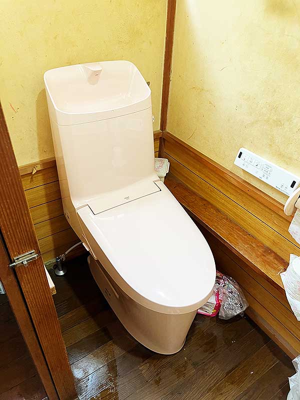 交換後のトイレ