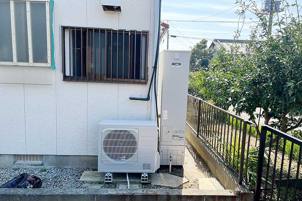 設置後のエコキュート
