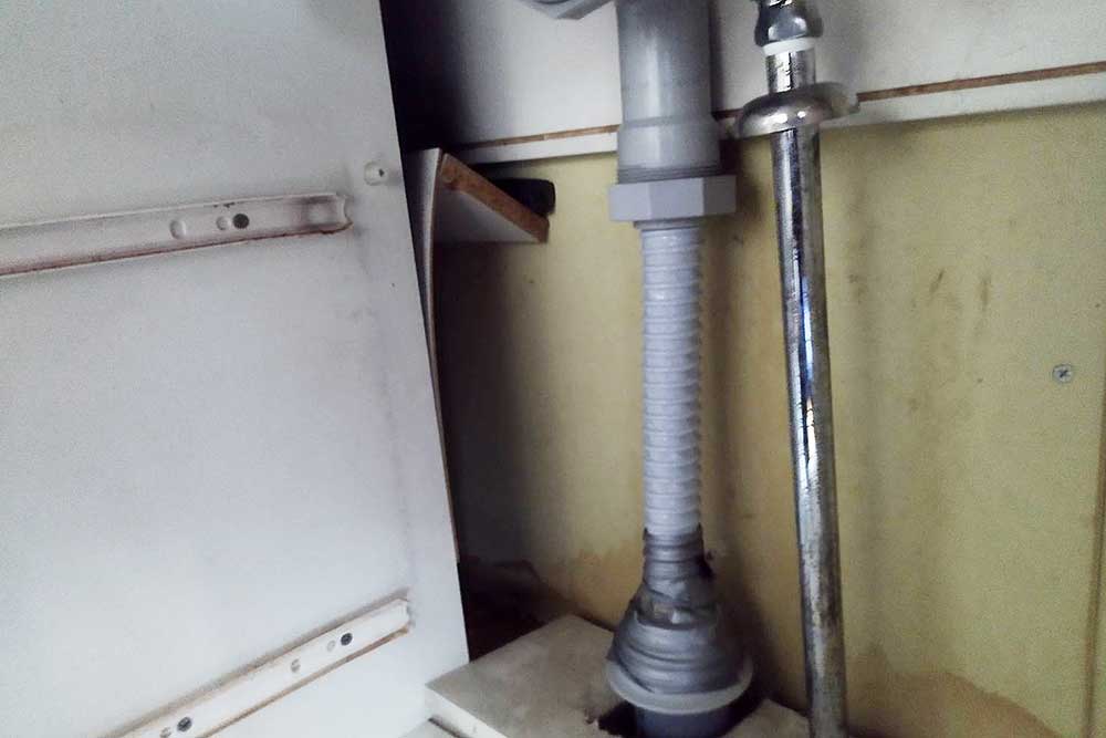 施工後の排水管