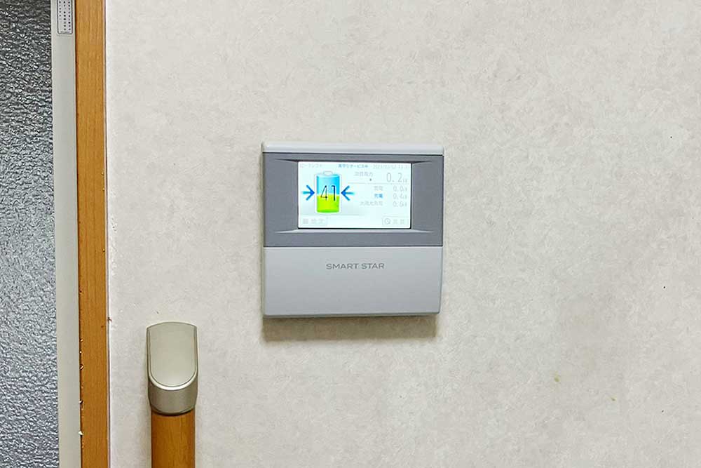 設置後のカラーモニター