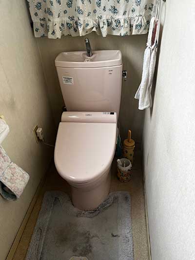 交換前のトイレ
