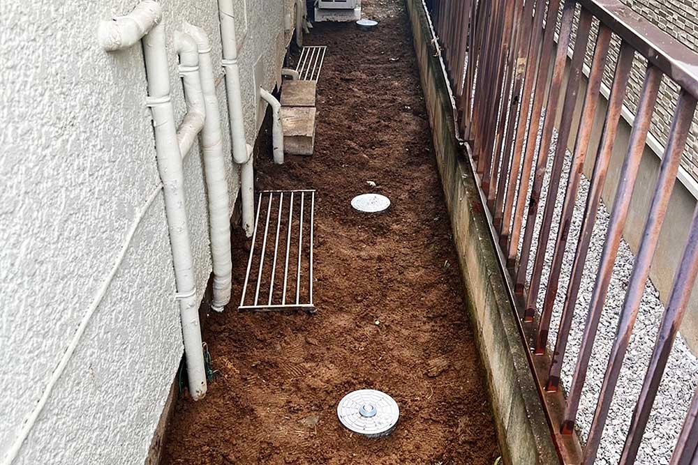 施工後の排水管・排水桝