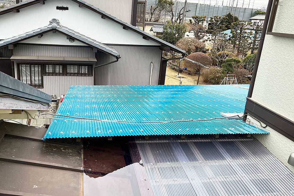交換後のトタン屋根