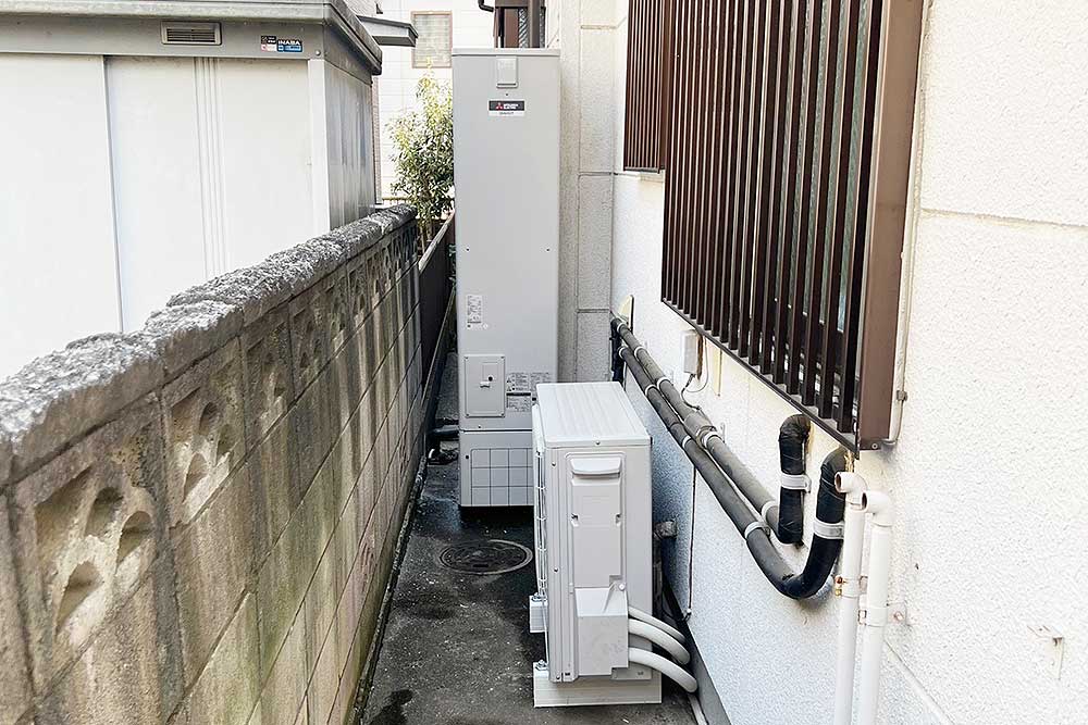 設置後のエコキュート