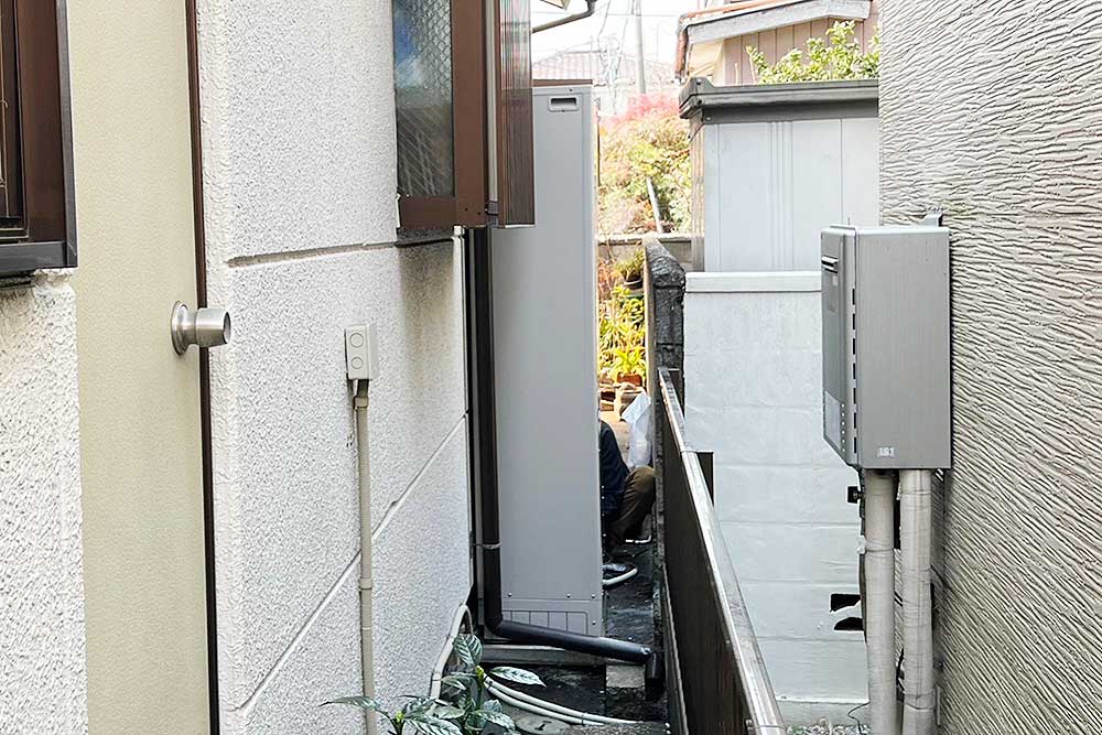 設置後のエコキュート