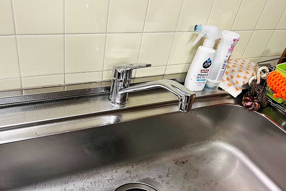 交換後のキッチン蛇口