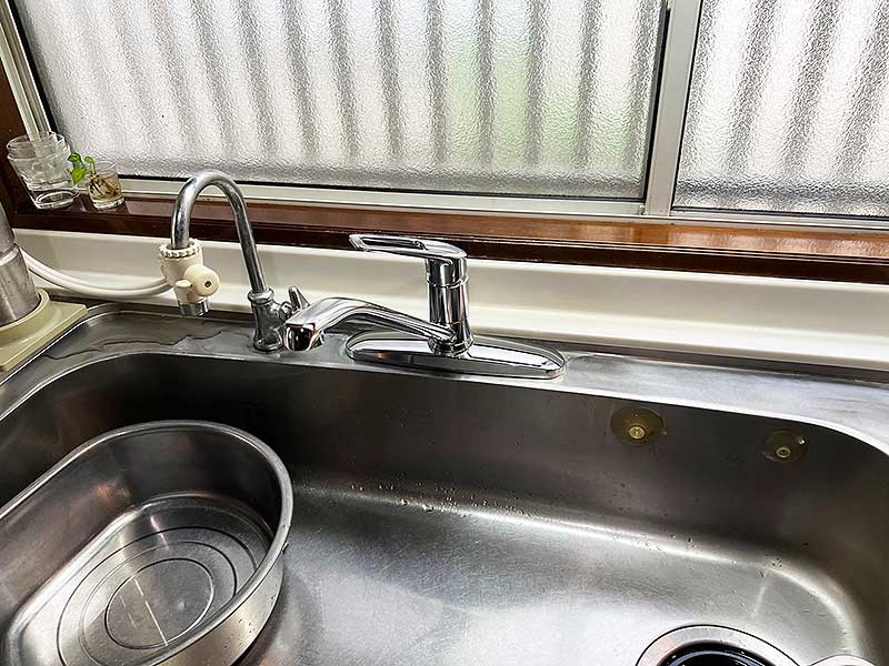 交換後のシングルレバー水栓