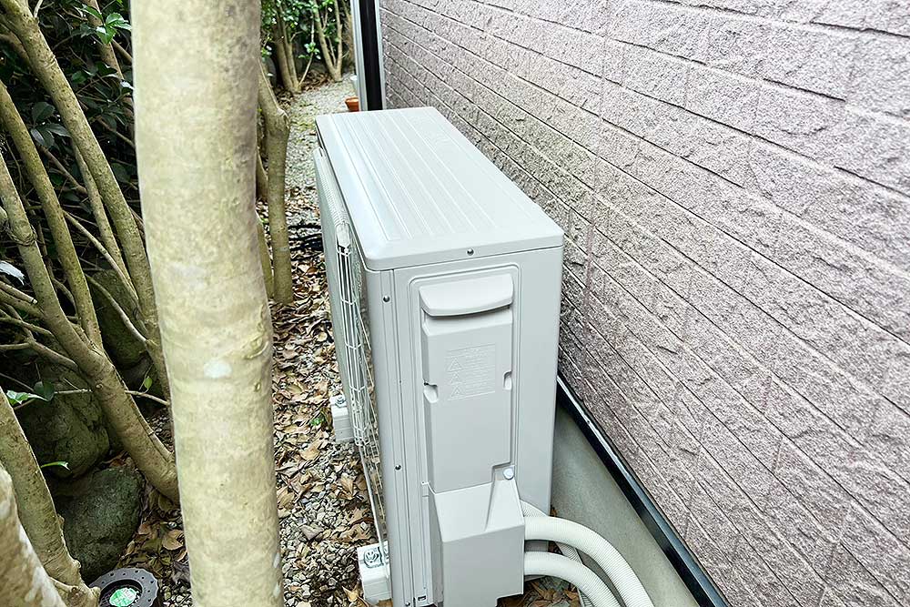 設置後のヒートポンプユニット