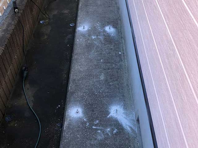 アンカーボルト打ち込み