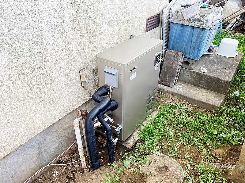 交換後の石油給湯器