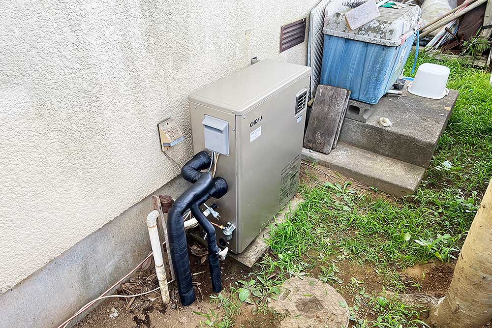 交換後の石油給湯器
