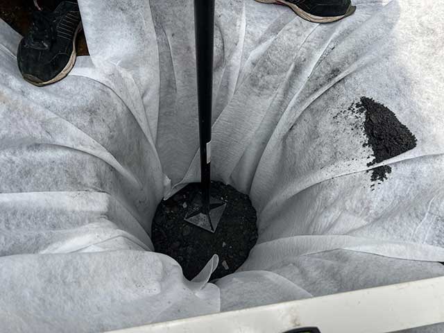 透水シート敷設