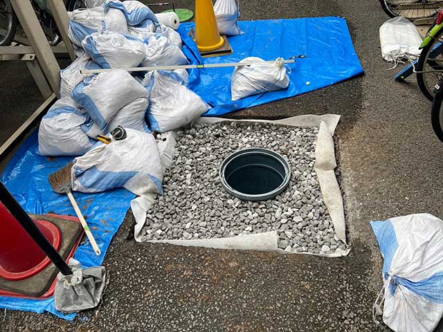 砕石敷設