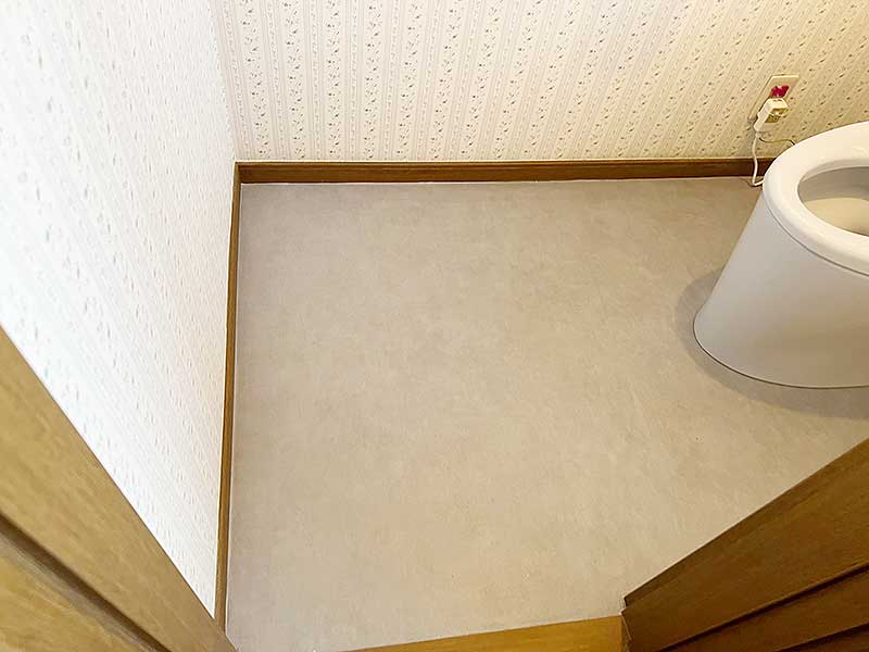 施工後のトイレ床