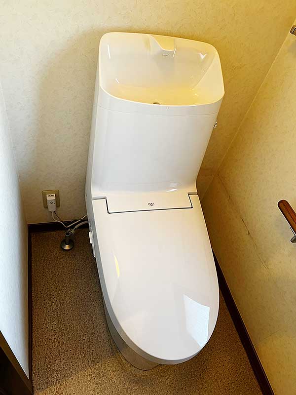 交換後のトイレ