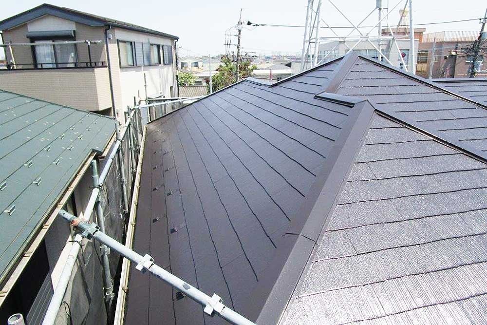 塗装後の屋根