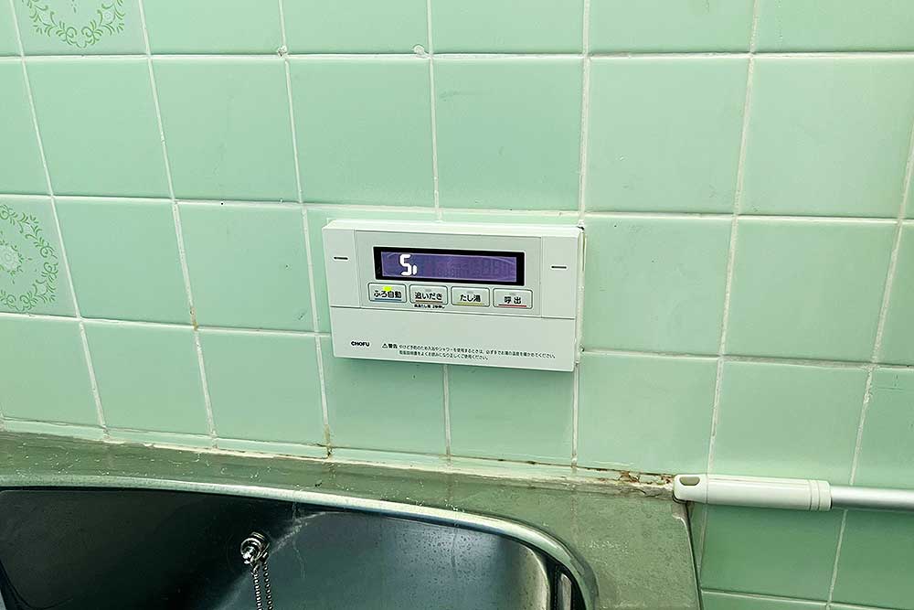 設置後の浴室側のリモコン