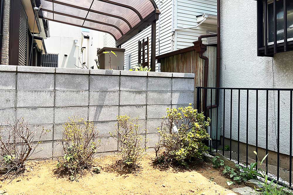 施工後の境界ブロック塀