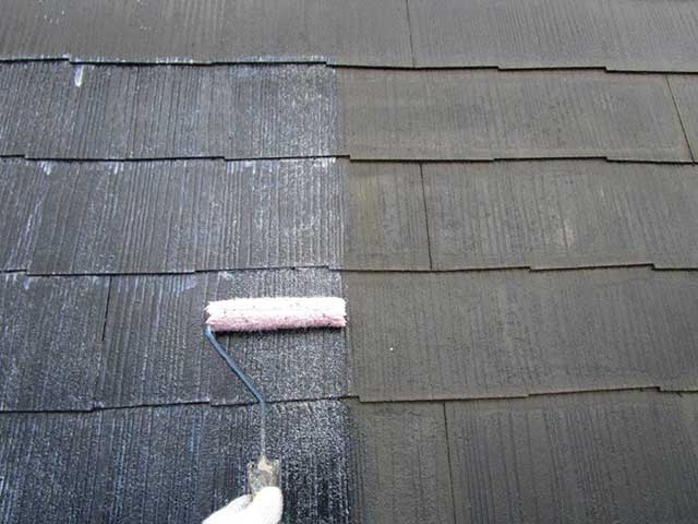 屋根下塗り