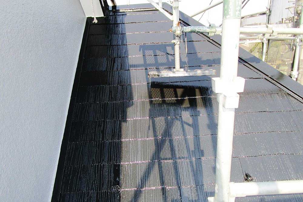 塗装後の屋根
