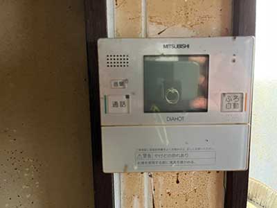 交換前のキッチンリモコン