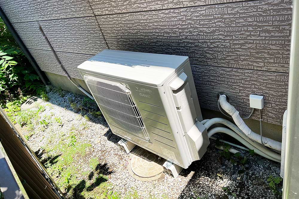 交換後のヒートポンプ