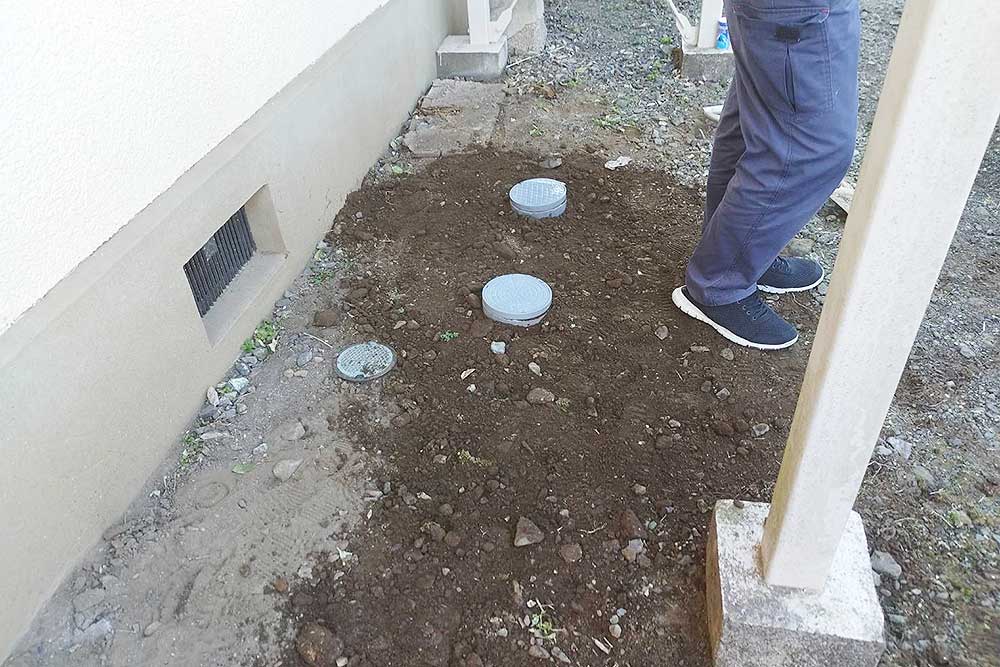 施工後の排水管・排水桝