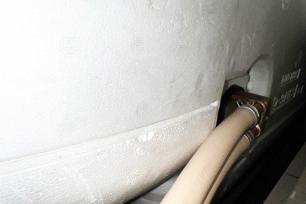 施工後の追い炊き配管