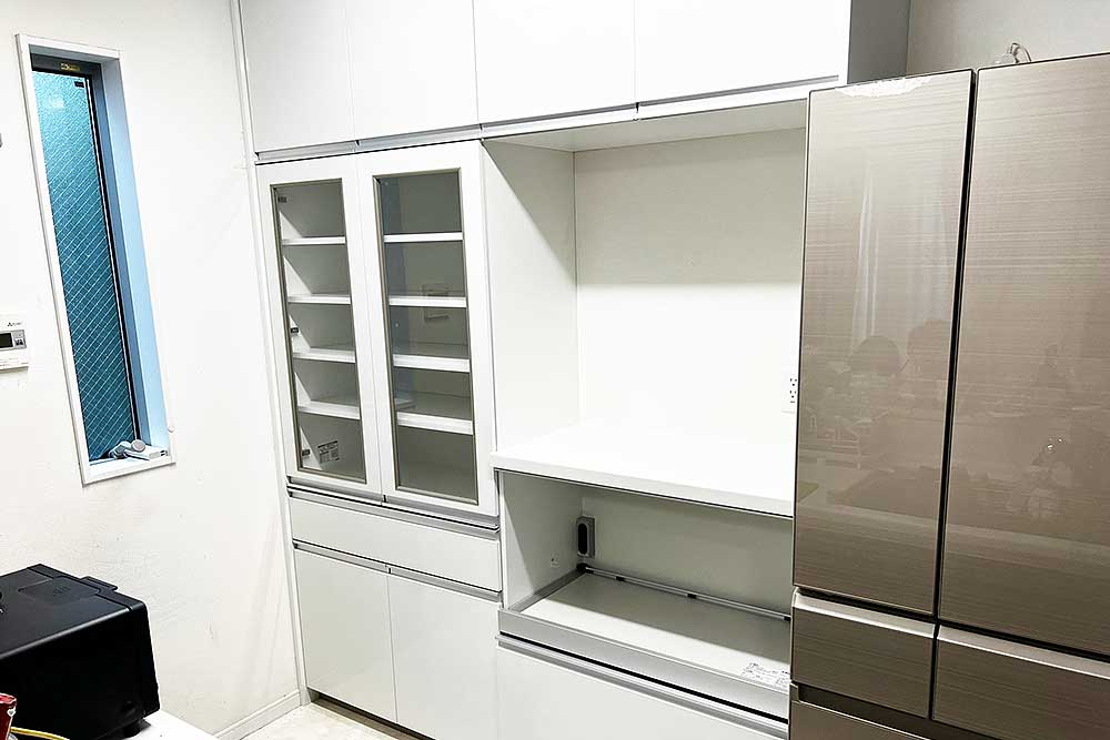 施工後のカップボード