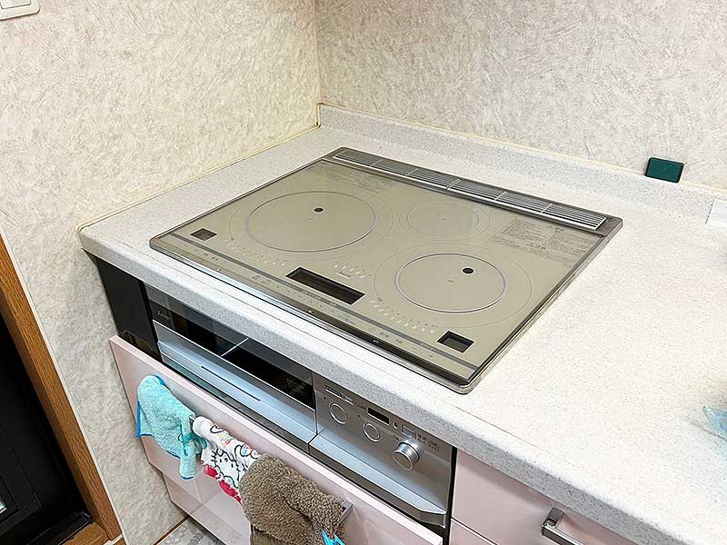 交換後のIHクッキングヒーター
