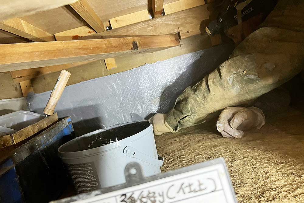 施工後の床下基礎