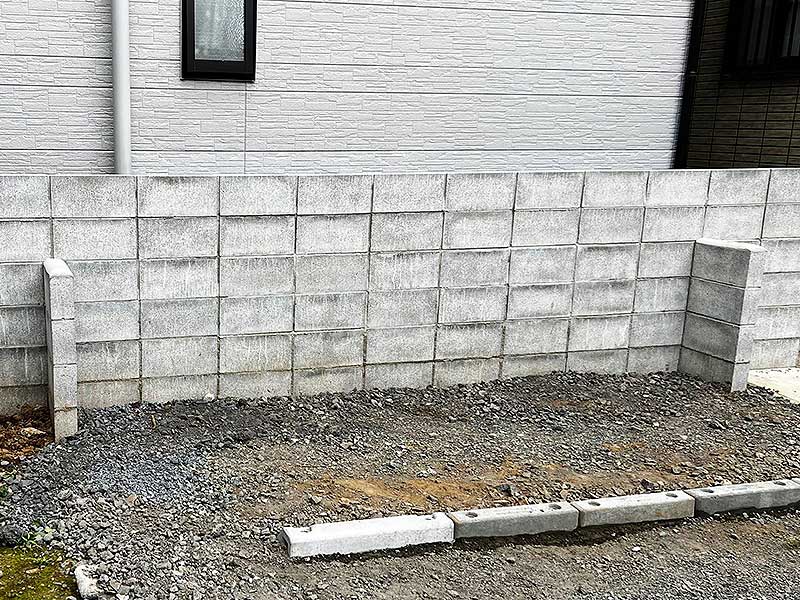施工後のブロック塀