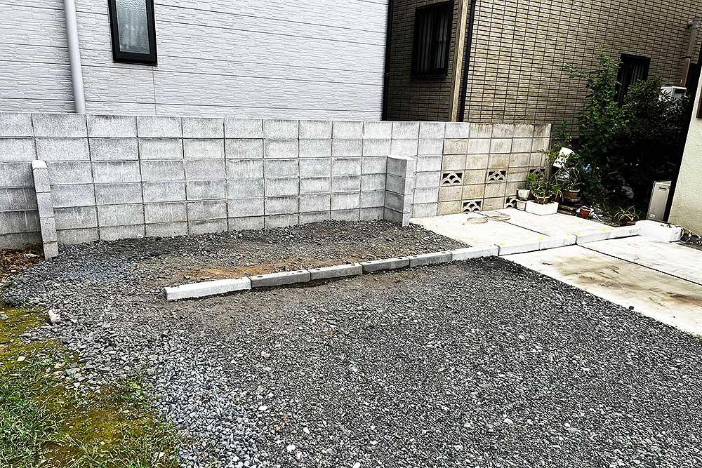 施工後のブロック塀