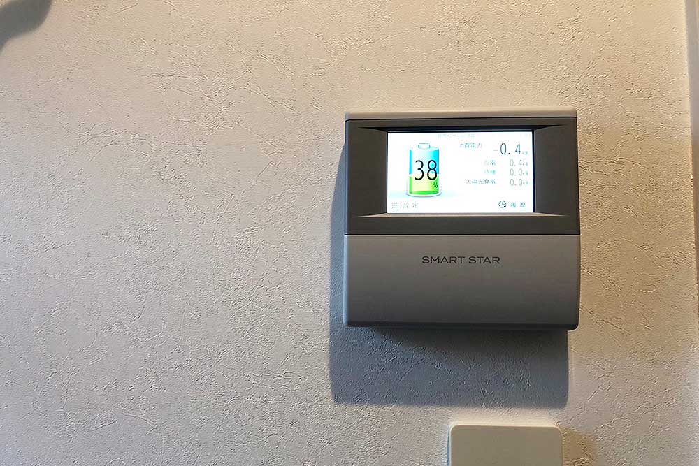 設置後のカラーモニター