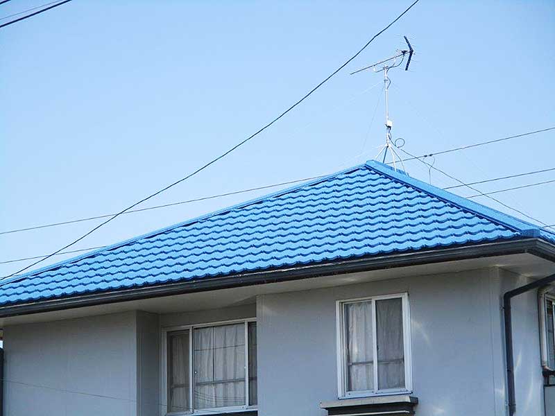 塗装後の屋根