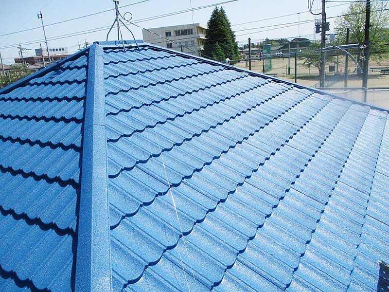 塗装後の屋根