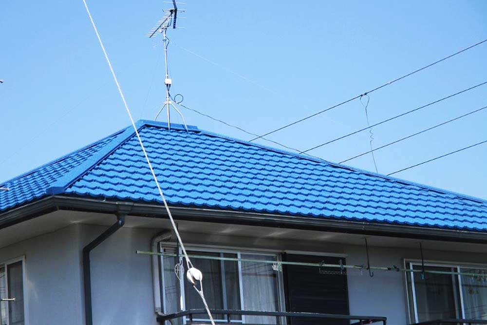 塗装後の屋根