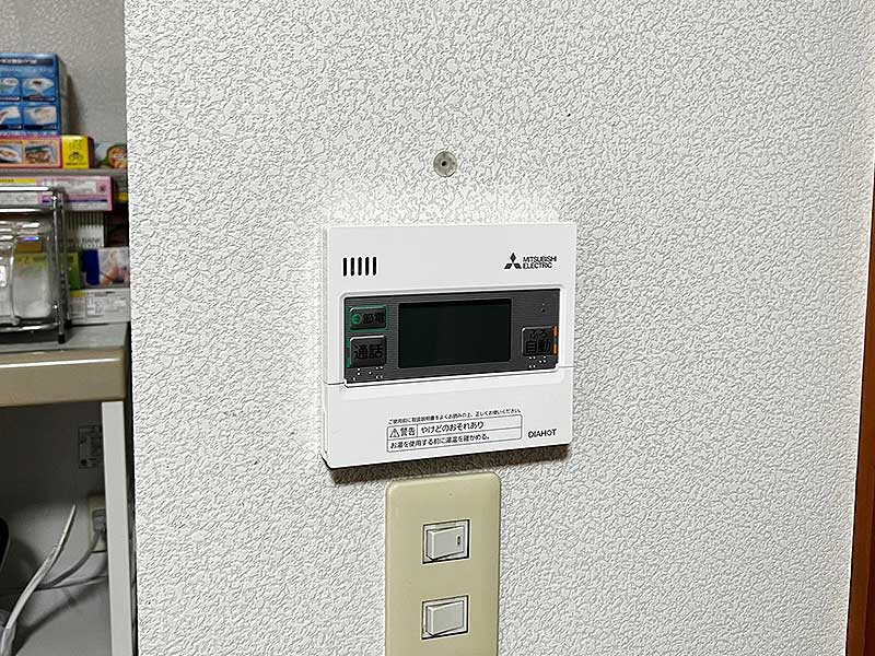 交換後のキッチンリモコン