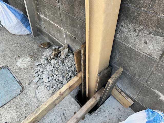 柱を設置