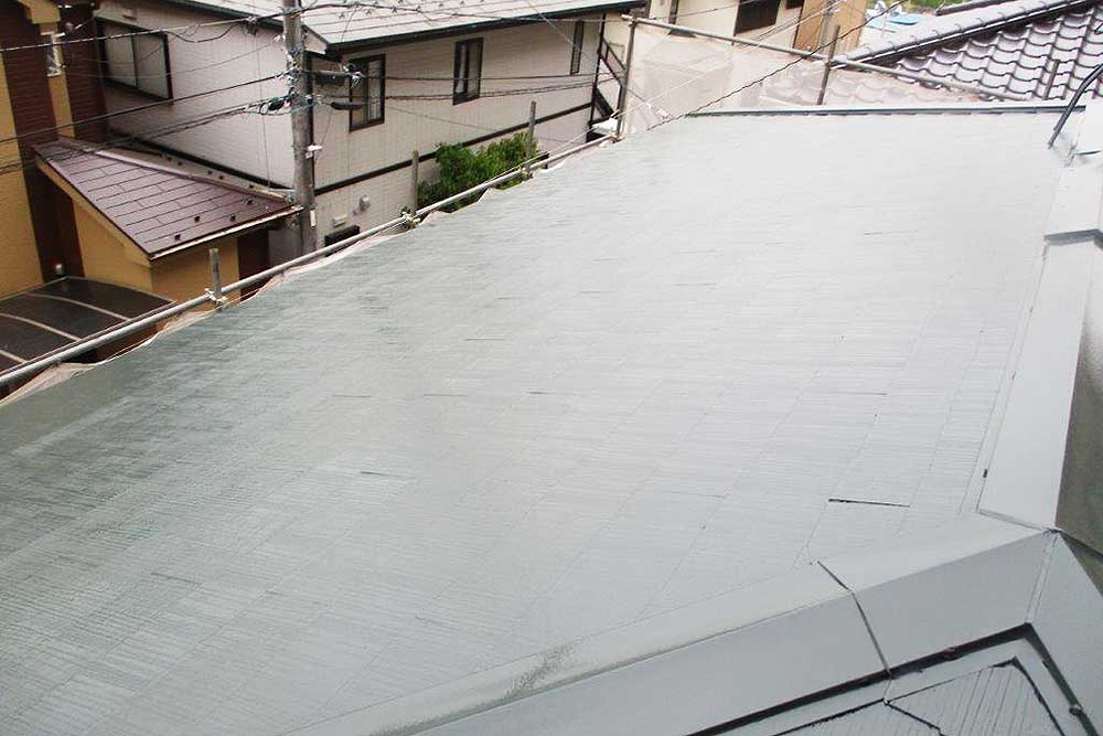 塗装後の屋根