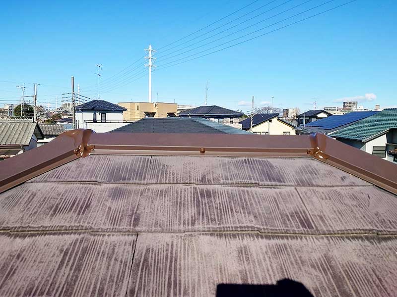 施工後の棟板金