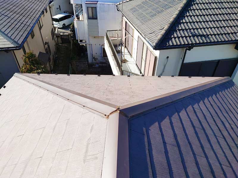 施工後の棟板金