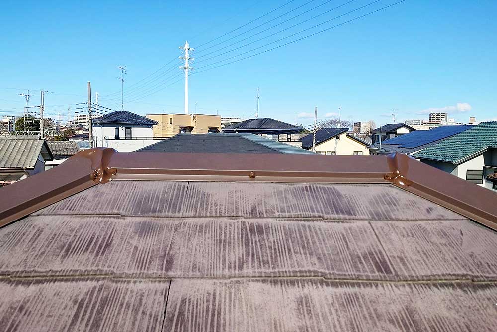 施工後の棟板金