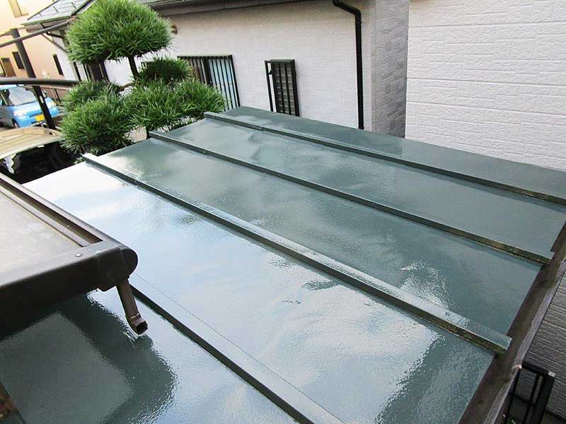 塗装後の下屋根