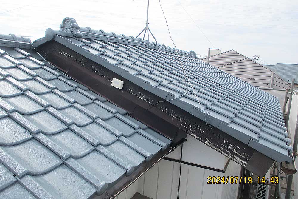 塗装後の屋根